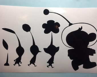 Pikmin inspired vinyl sticker decal car window sticker