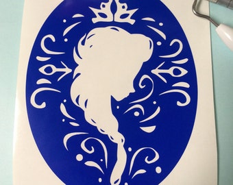 Elsa Frozen inspired vinyl sticker decal car window sticker
