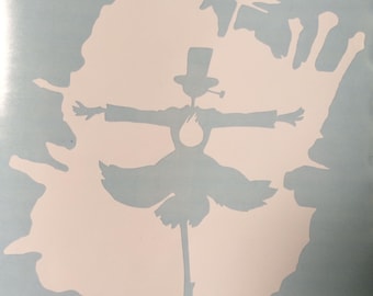 Sticker pour fenêtre de voiture en vinyle inspiré de la tête de navet du château ambulant de Howl