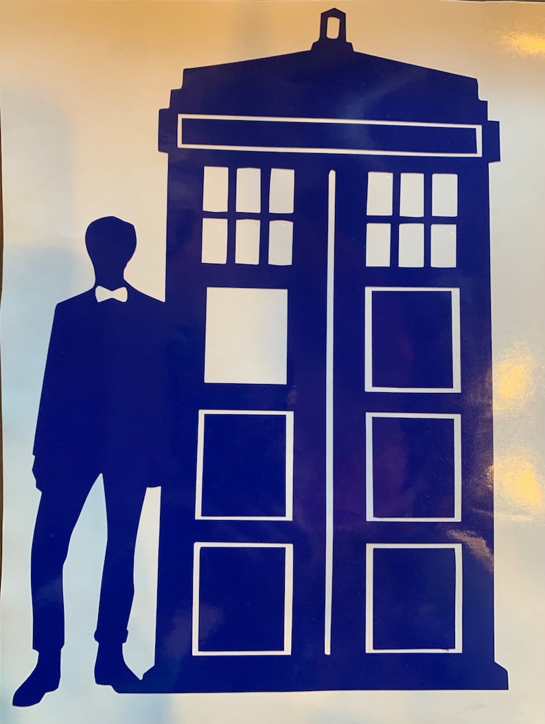 Doctor Who Police Call Box Inspired Vinyl Sticker Decal Car Window ...