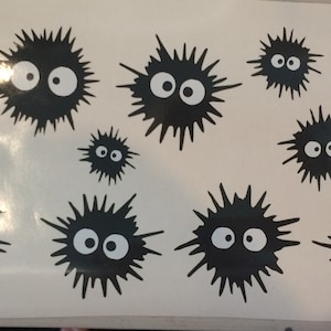 Soot Sprites (12 sprites) inspired vinyl sticker decal car window sticker