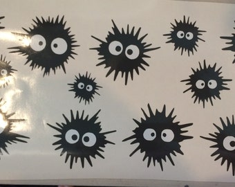 Soot Sprites (12 sprites) inspired vinyl sticker decal car window sticker