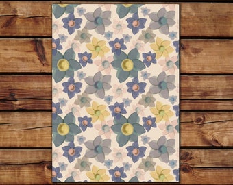 Impression d’art en fleurs complètes, Art floral, Illustration douce boho, Art botanique, Décoration intérieure, Cadeaux cool pour elle, Affiche non encadrée, Art de chambre à coucher