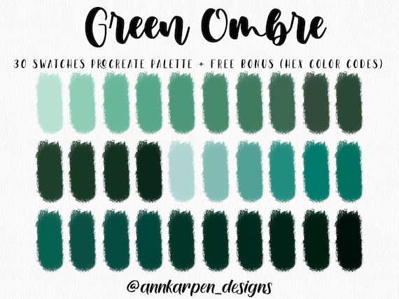 Beccas Green Ombre Color Palette