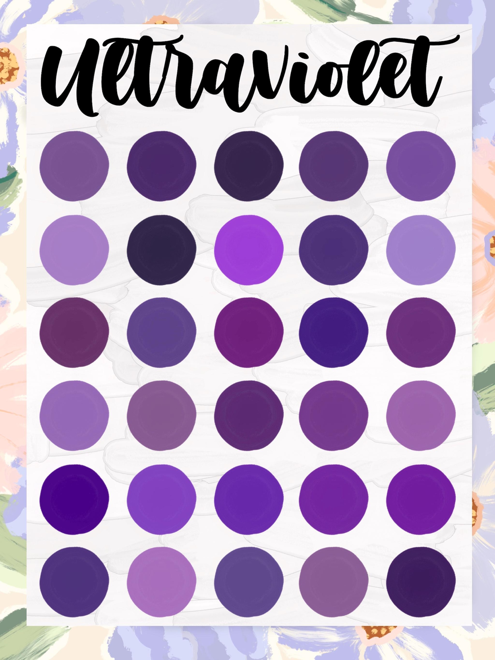 Ultraviolet Rgb Code Ultraviolet - Procreate Palette, 30 HEX Codes, Good Notes, Purple ...