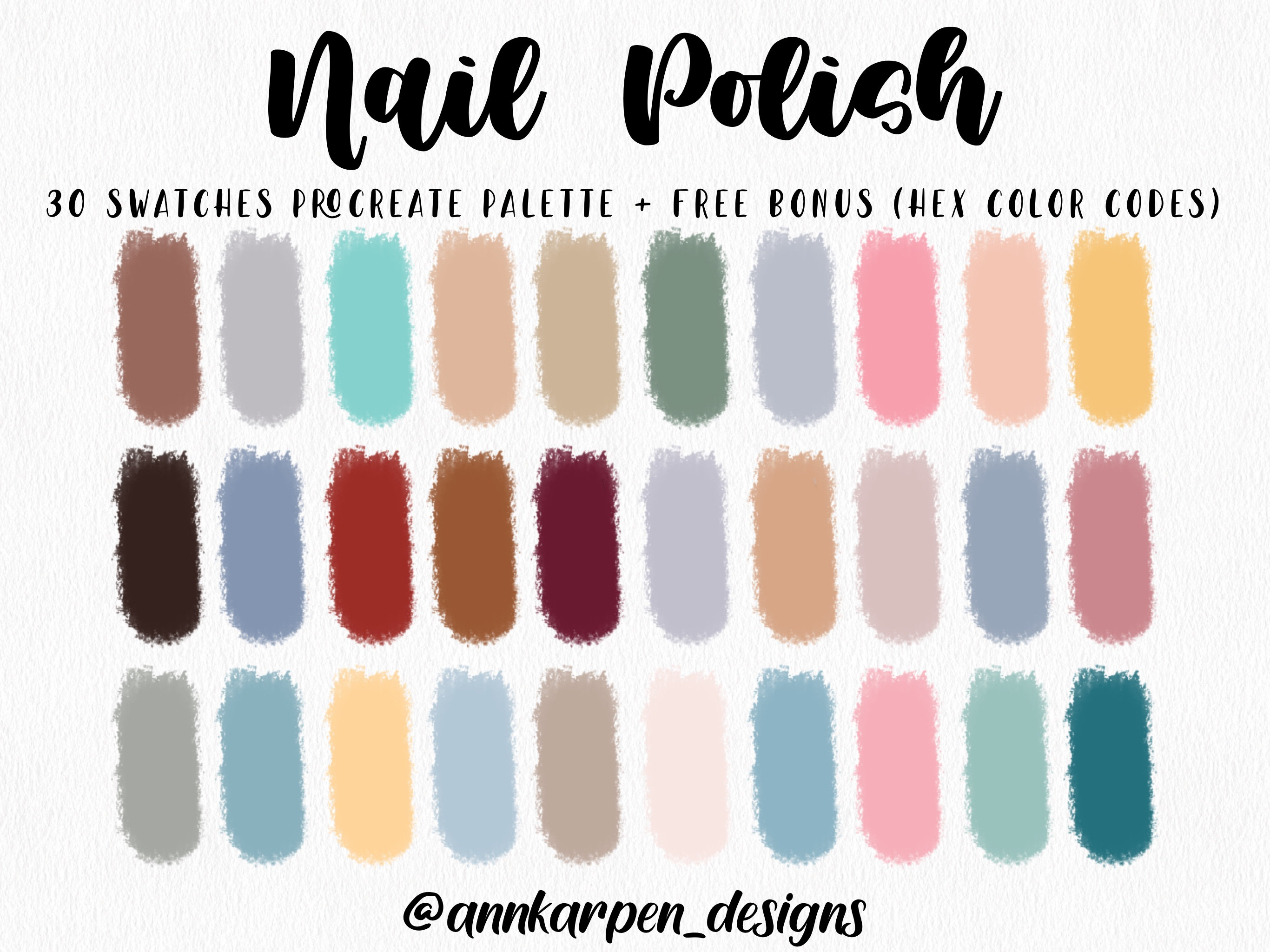 Nail Color Palette Wheel - wide 4