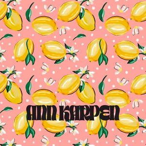 Fleur de citronnier - modèle de papier numérique sans couture, papier d'emballage cadeau estival rose jaune, utilisation illimitée, cadeaux sur le thème de la fête, art du scrapbooking