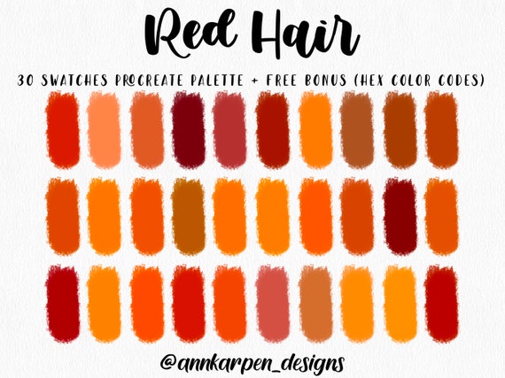 Red anime hair shades Color Palette