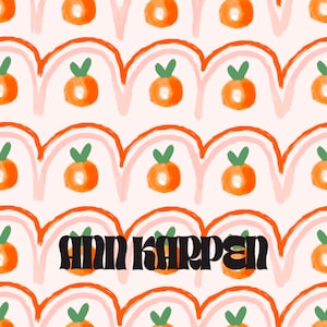 TANGERINE - Seamless Digital Paper Pattern, Pink Orange Vibrant Citrus Art Gift Wrapping Paper, UNLIMITED Use, Party Theme, Scrapbooking Art