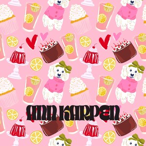 SUNDAY VIBES - Motif de papier numérique sans couture, papier d'emballage cadeau chiot chic, gourmandise, utilisation illimitée, cadeau sur le thème de la fête, art du scrapbooking