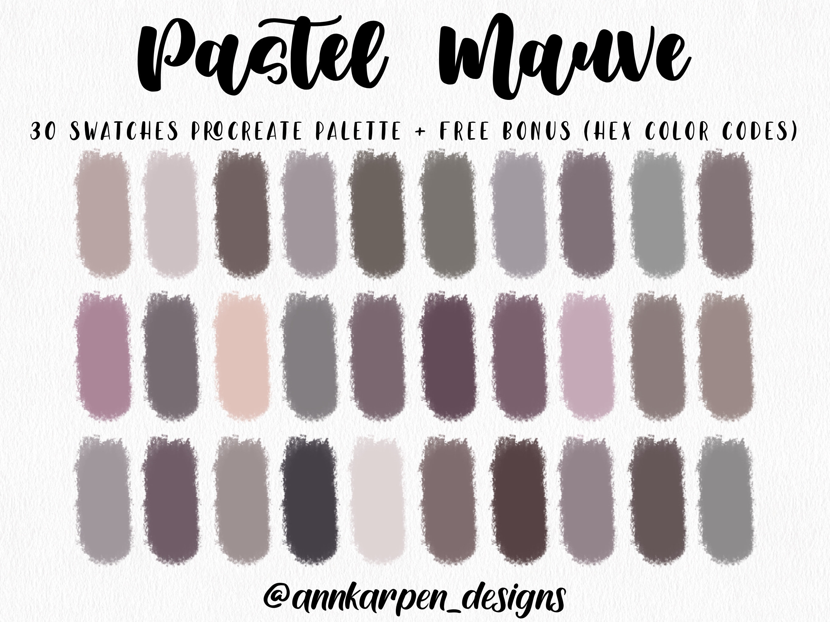 pastel-mauve-procreate-palette-30-hex-color-codes-instant-digital