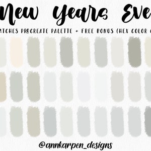 New Year's Eve Color Palette Procreate Palette 