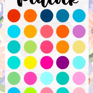 neon swatches with hex codes