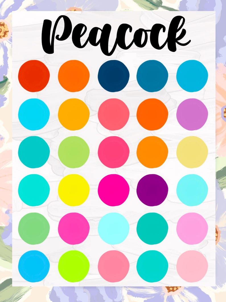 neon swatches with hex codes