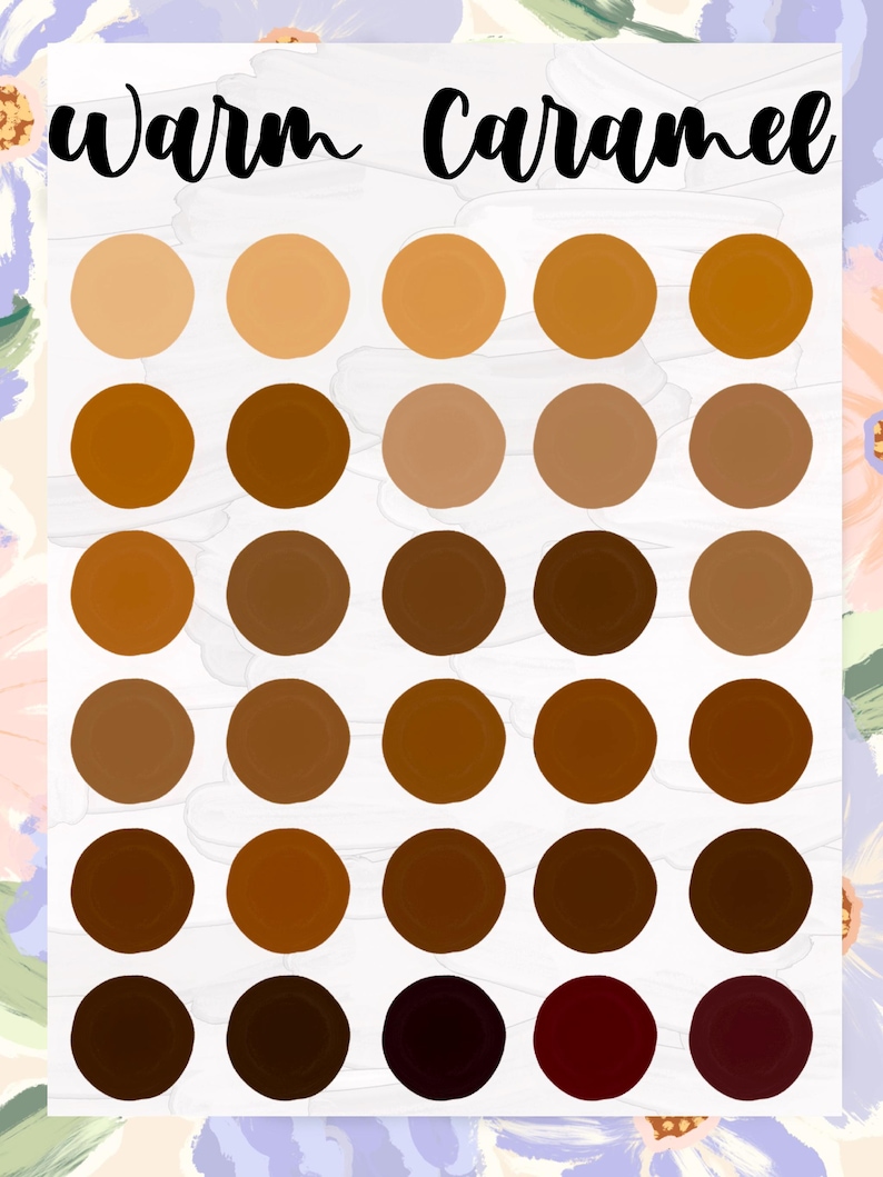 assorted brown swatches with hex codes