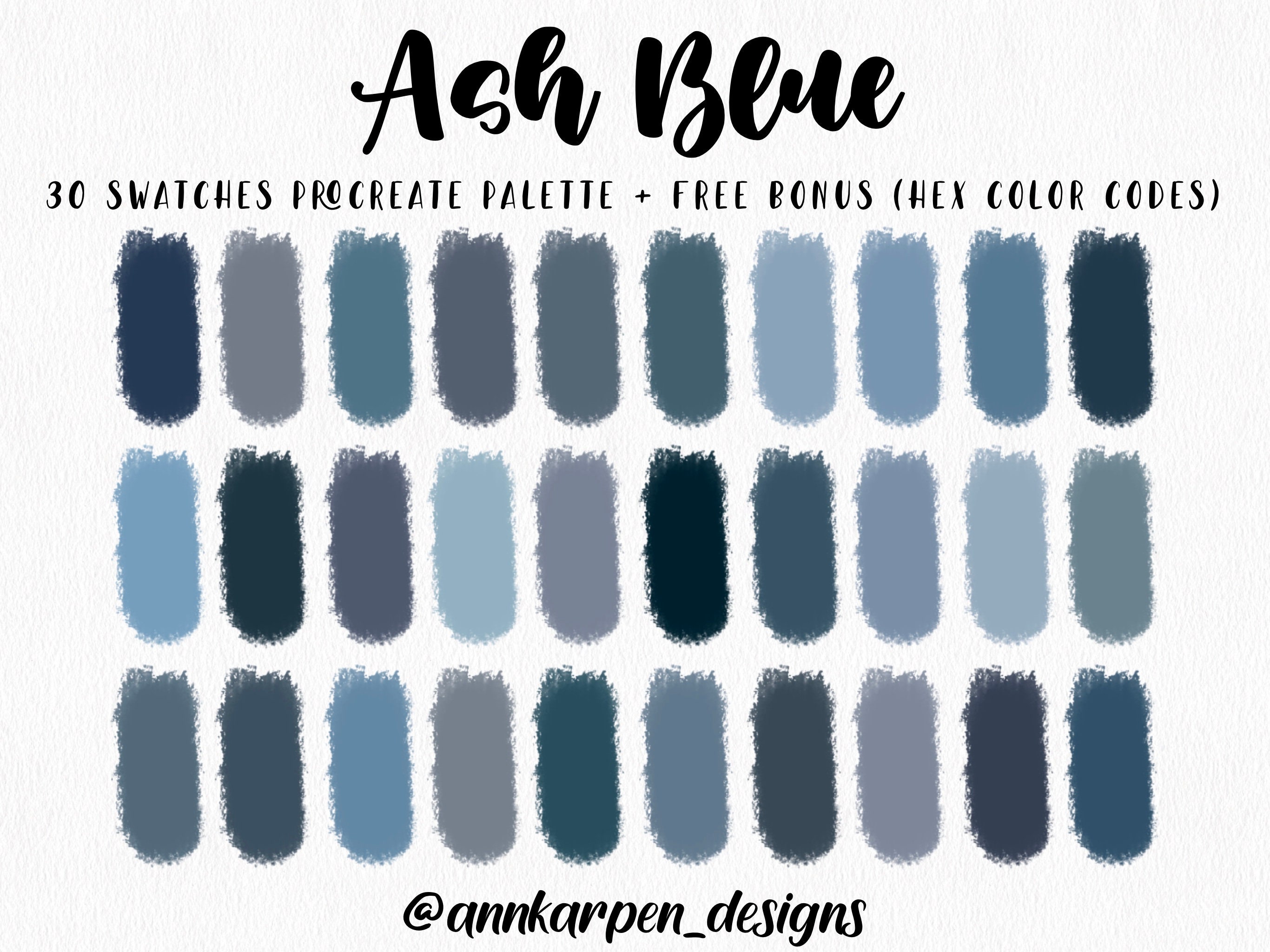 Blue Anime Hair Color Palette