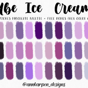 Mochi Ice Cream Procreate Palette 30 HEX Color Codes Instant -  Portugal