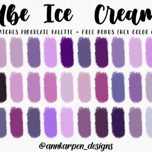 Mochi Ice Cream Procreate Palette 30 HEX Color Codes Instant -  Portugal