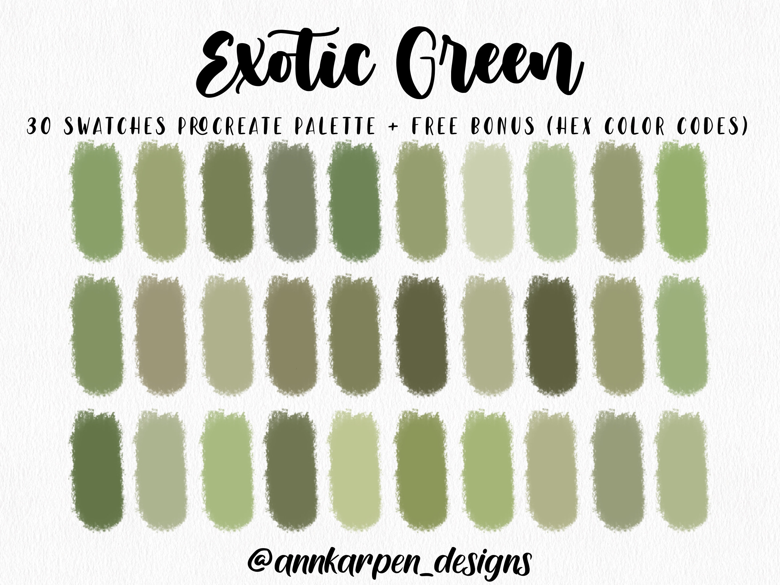 Green Color Swatches