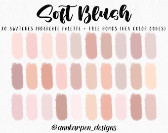 Nude Pink Color Palette - Etsy