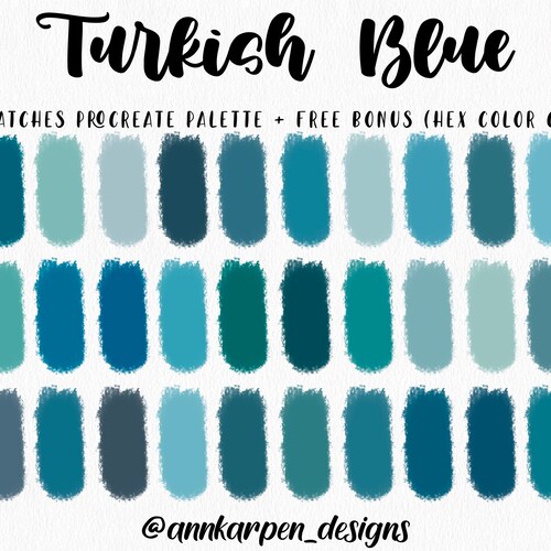 Baby Neptune Procreate Palette 30 HEX Color Codes Instant Etsy