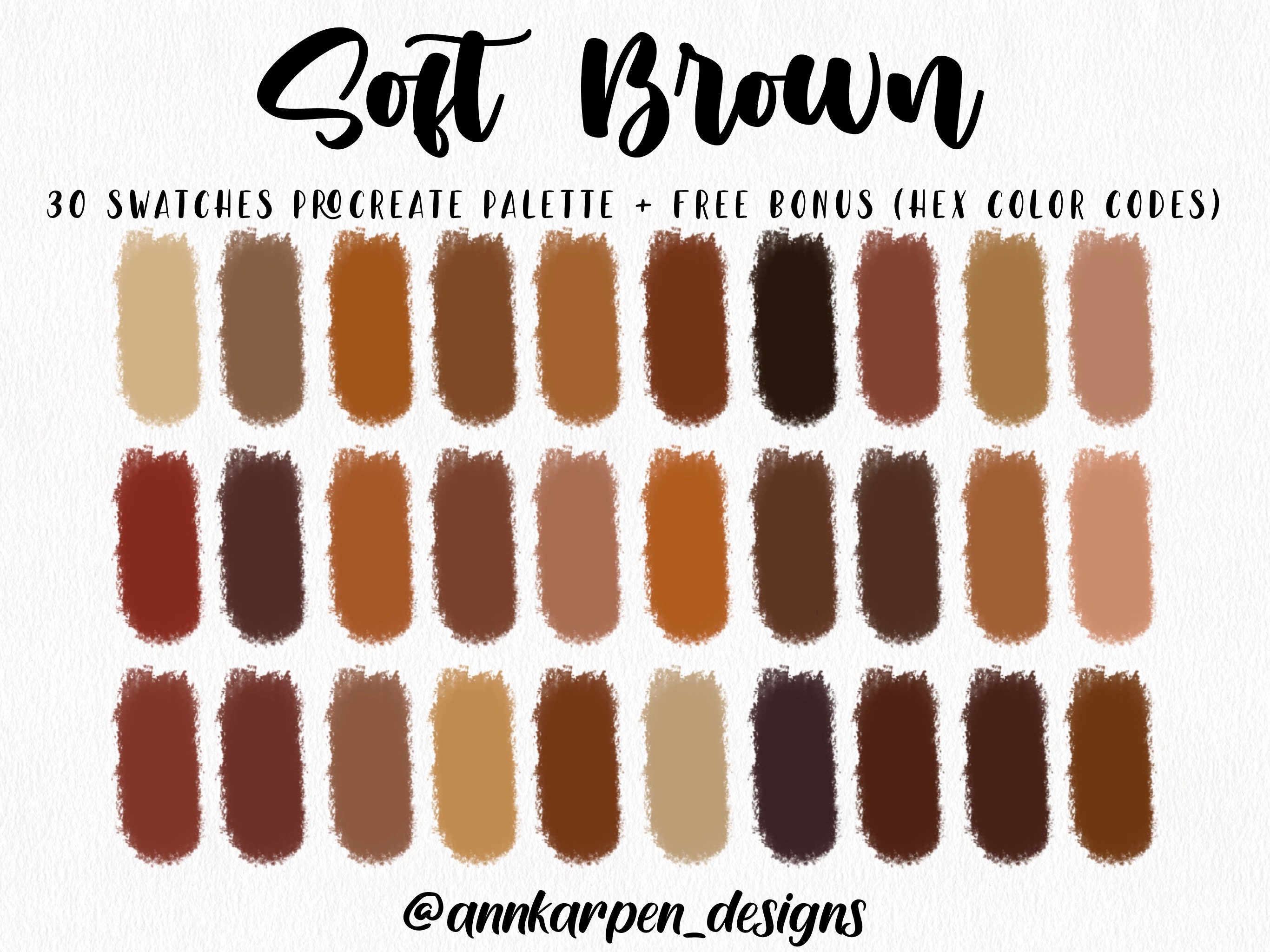 Beige Tan Procreate Palette, 30 HEX Color Codes, Instant Digital Download,  iPad Pro Art Illustration, Warm Skin Tone Color Swatches, Anime -   Canada