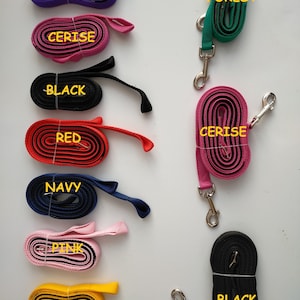 REINS RUBBER LINED with trigger ends. webbing, buckle at hand part