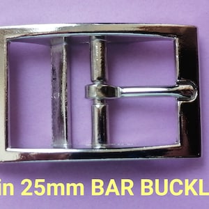 BAR BUCKLE 1&quot;, 25mm wide for web or leather  belt, dog collars, bridles, bags, pet, equestrian, fashion