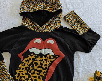 Rolling stones leopard tongue hoodie sales