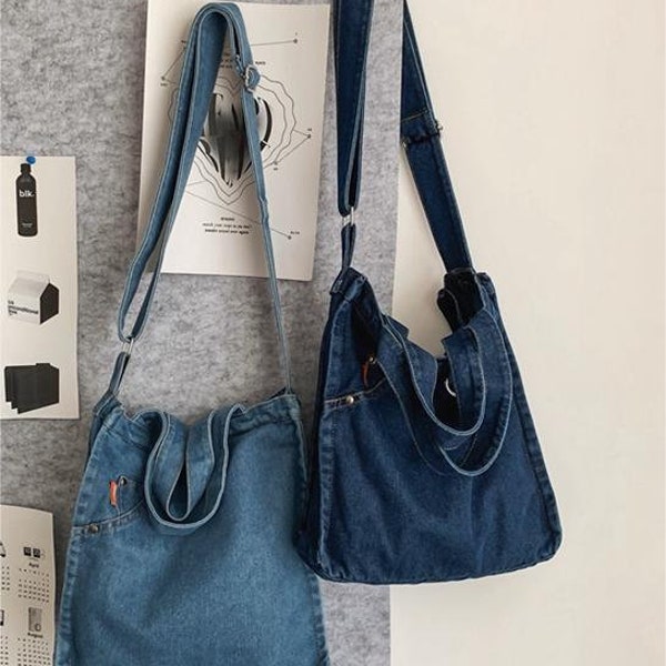 Denim Tote Bag - Etsy