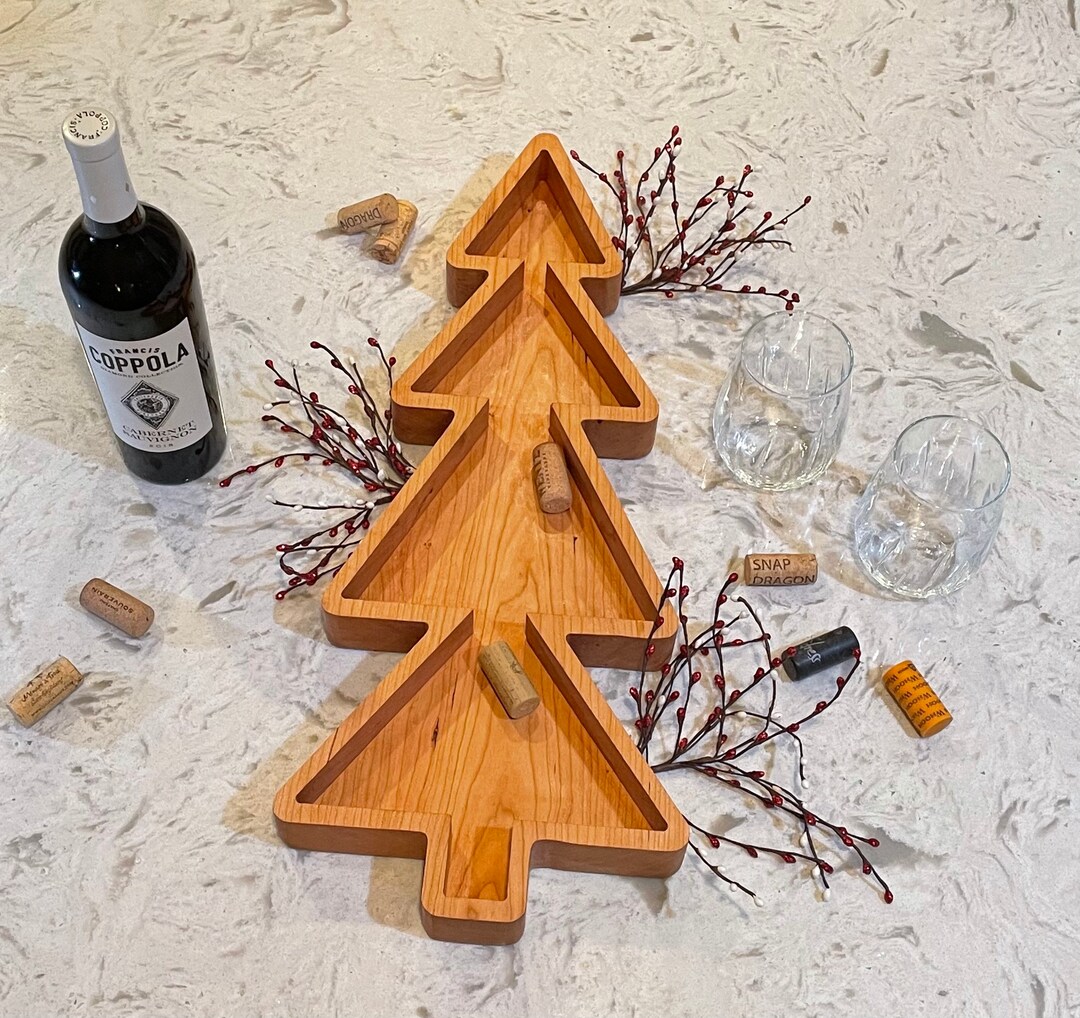 Pine Tree Serving Platter / Christmas Tree / Wood Platter / Wood