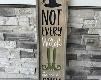 Autumn Porch Sign / Fall Porch Sign / Halloween Porch Sign / Halloween Decor / Double Sided Porch Sign / Witch Decor