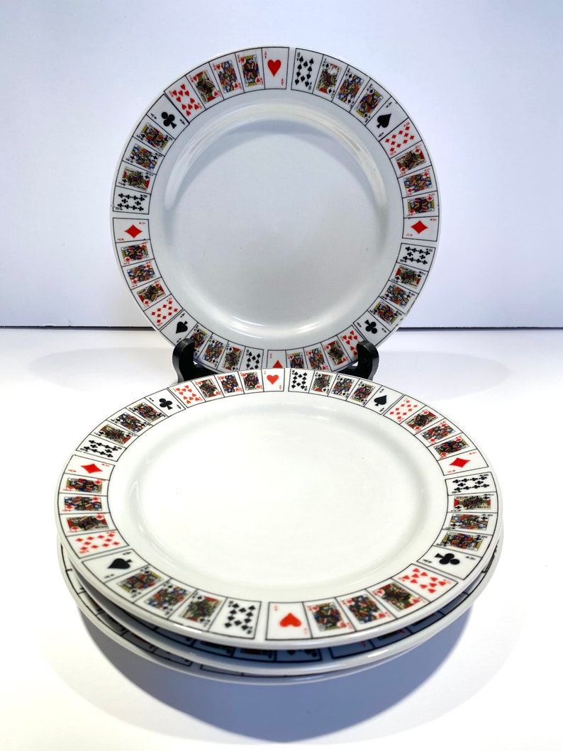 Playing Card Salad/appetizer Plates Etsy
