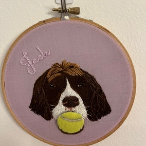 Custom Pet Portrait Hand Embroidery - Made to Order, Cat Portrait, Dog Portrait, Hoop art