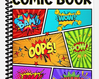 Custom Comic Book Personalized Cover Art Journal Manga Sketchbook Personal Story Illustration Writing Coloring Book Strips Cartoon Character