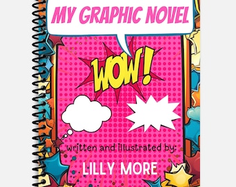 Custom Comic Book Personalized Cover Art Journal Manga Sketchbook Personal Story Illustration Writing Coloring Book Strips Cartoon Character