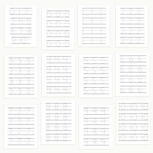1-10 Number Tracing, Preschool Worksheet Printable, Handwriting Practice, Kindergarten Worksheets, Learning Numbers, Instant Download