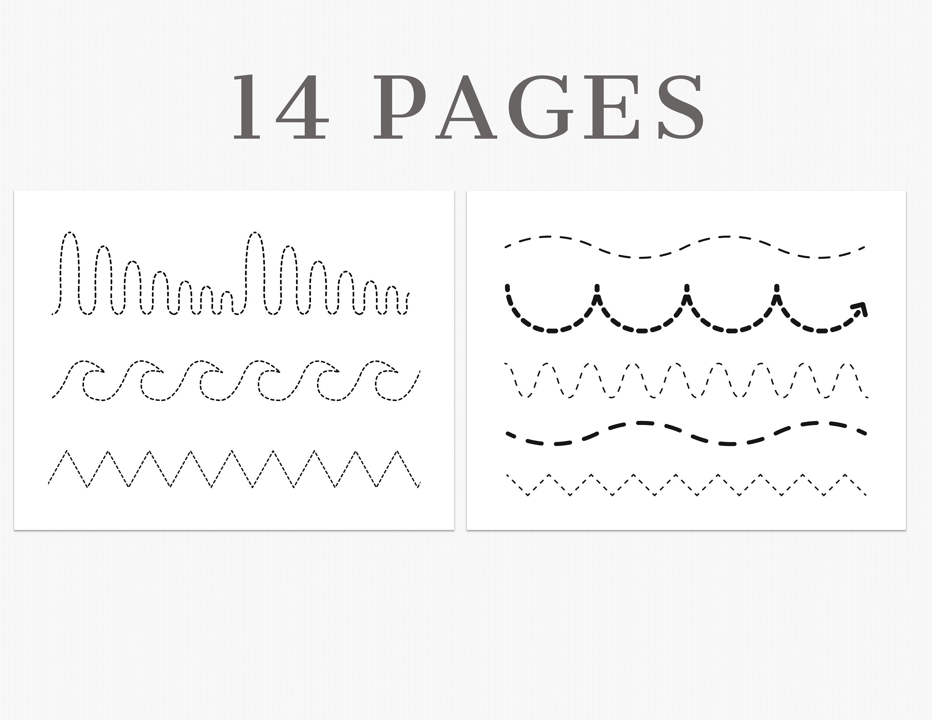 Preschool Tracing Printable Worksheets, Trace Lines Pre Writing Skills