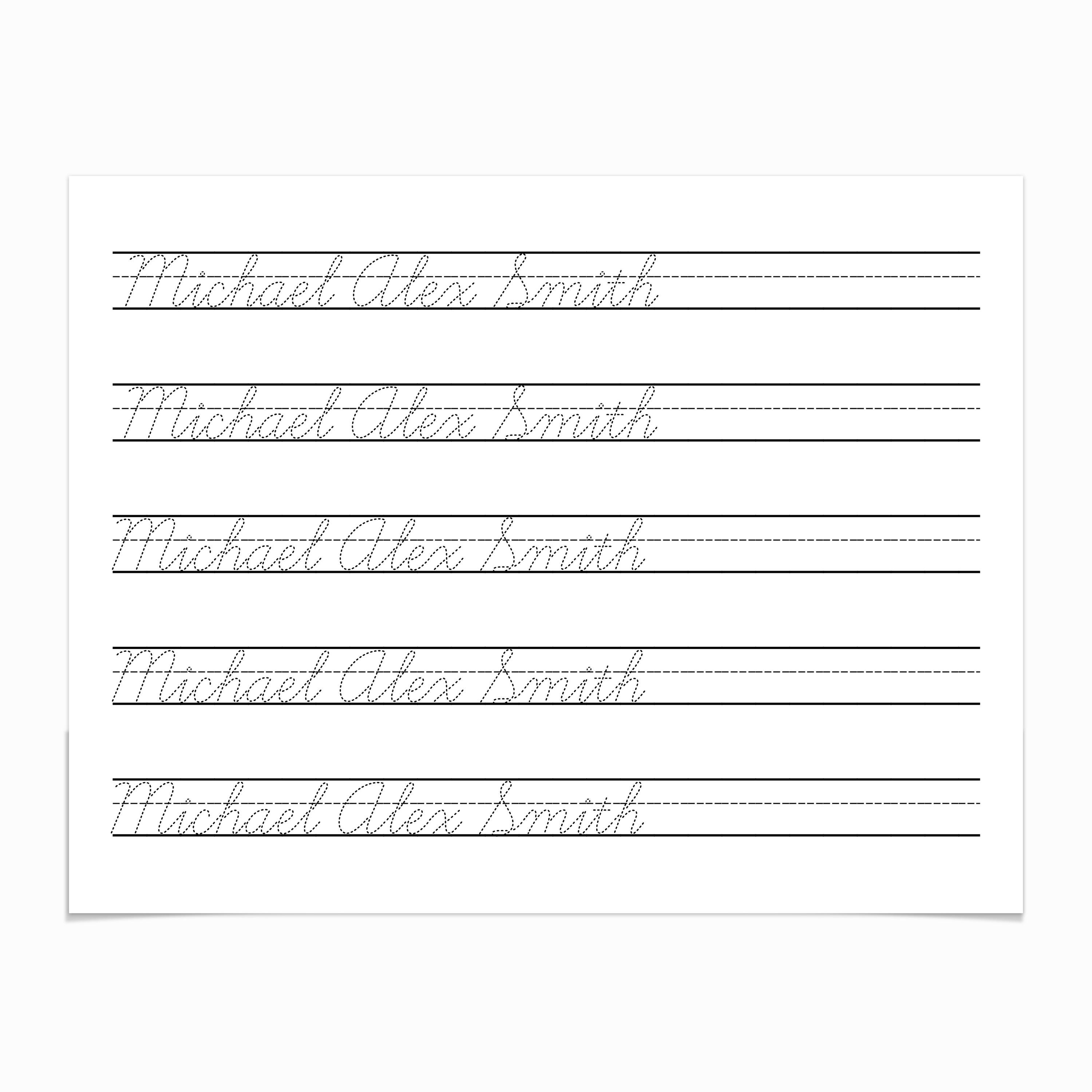 CURSIVE Custom Name Tracing Worksheet, Handwriting Practice, Name ...