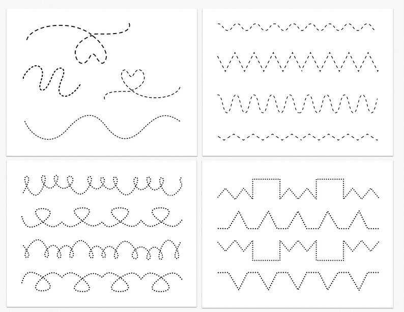 Preschool Tracing Printable Worksheets, Trace Lines Pre Writing Skills