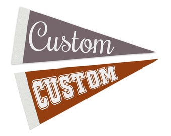 Custom Pennant Flag Banner, Large Felt Pennant, Personalized Name Pennant, Pennant for Boys Room, Vintage Style Pennant Flag Baby Bedroom