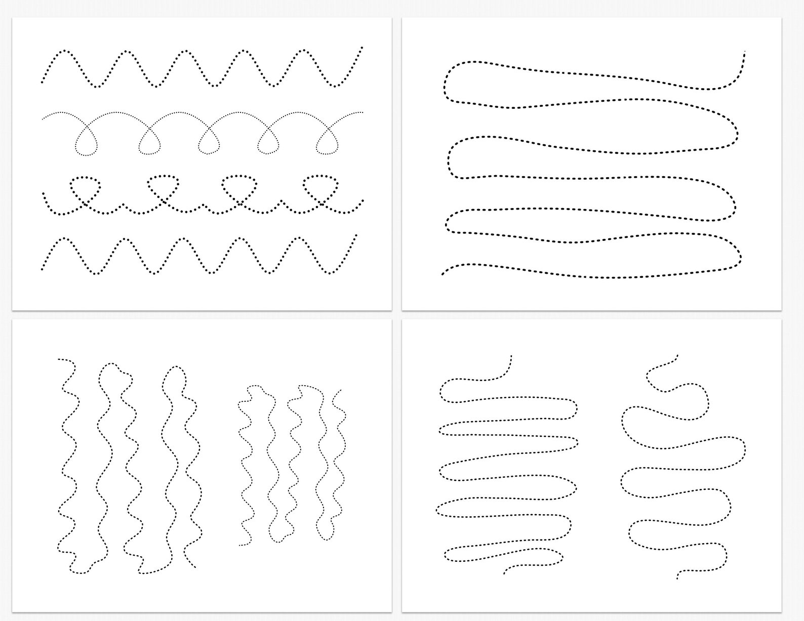 Preschool Tracing Printable Worksheets, Trace Lines Pre Writing Skills