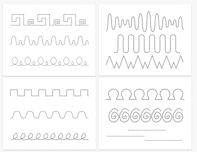 Preschool Tracing Printable Worksheets, Trace Lines Pre Writing Skills