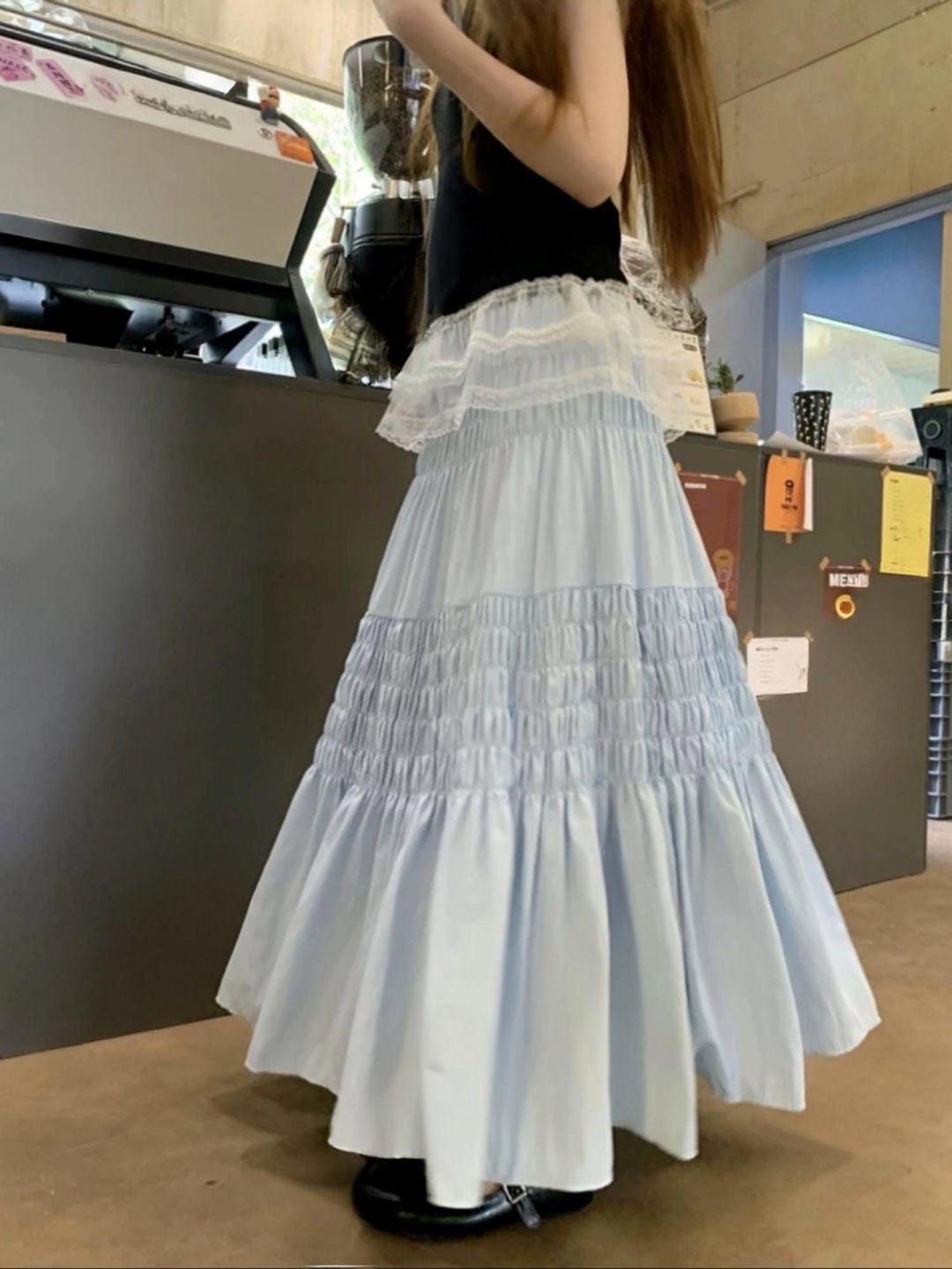 Smocked Tiered Skirt