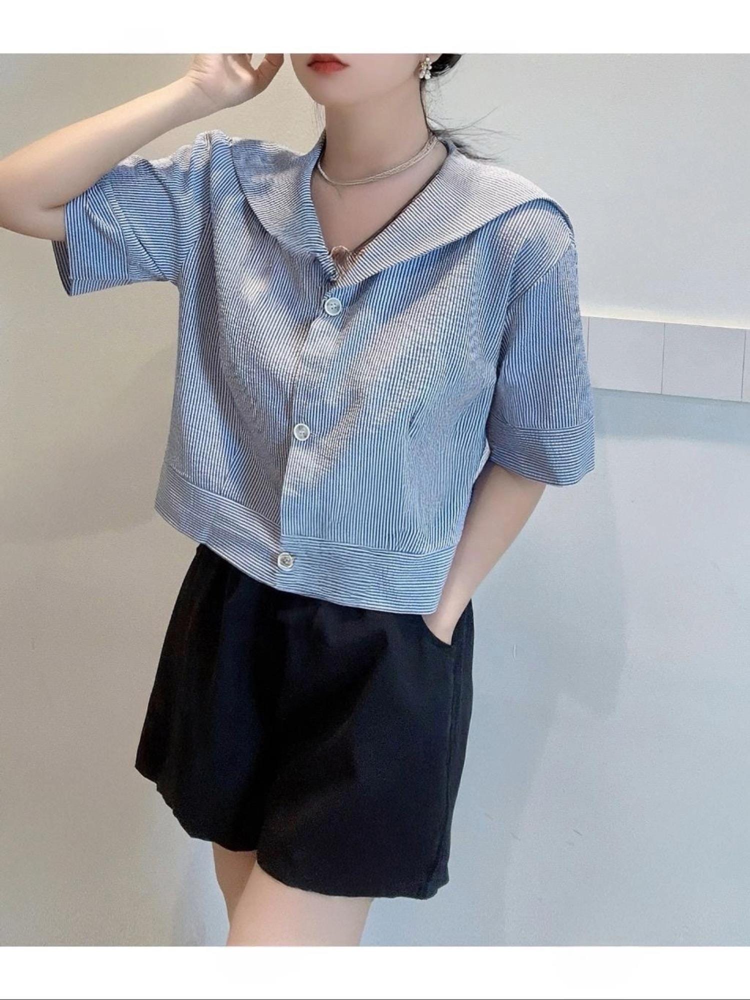 Sailor Collar Blouse - Etsy Sailor Collar Blouse - Etsy