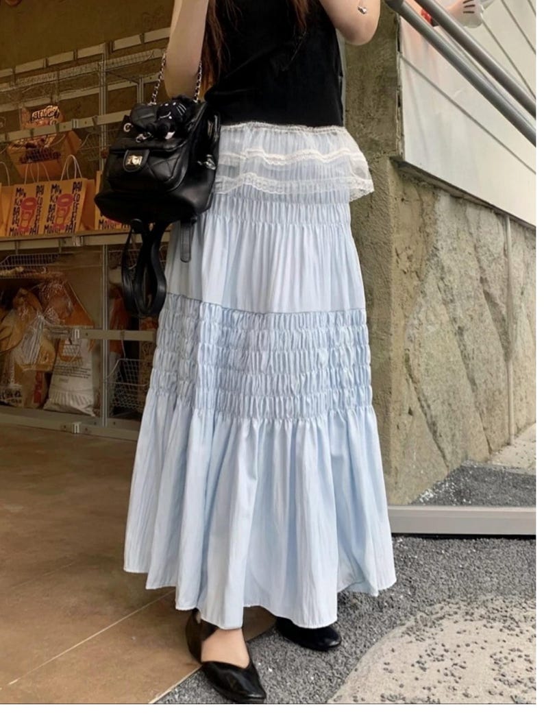 Garden Tiered Smocked Waist Maxi Skirt main image 1