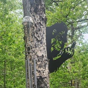 SASQUATCH TREE HUGGER, yard decoration, outdoor tree ornament, unique welcome sign