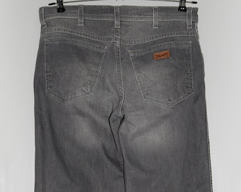 Wrangler Texas Stretch Gray Jeans Gray Denim Straight Pants Casual Retro Streetwear W33 L34