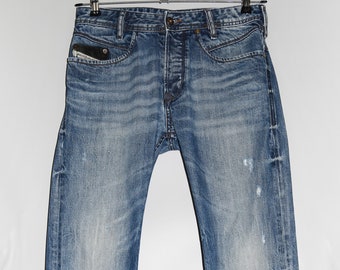 Vintage Diesel Jeans / Blue Denim Jeans / IAKOP / Regular Slim-Tapered / Streetwear