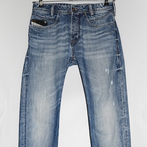 Vintage Diesel Jeans / Blue Denim Jeans / IAKOP / Regular Slim-Tapered / Streetwear